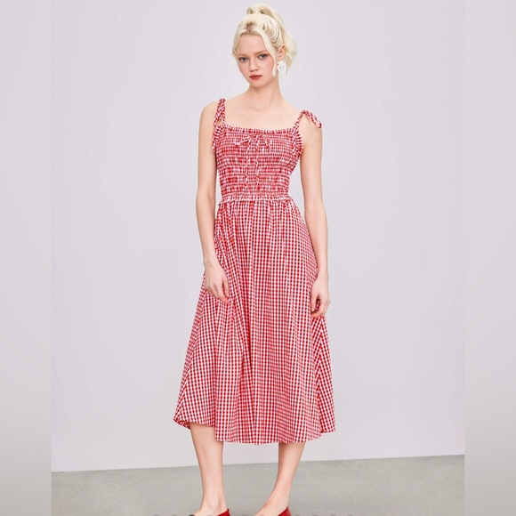 Cider Dresses & Skirts - Gingham Picnic Midi Maxi Dress